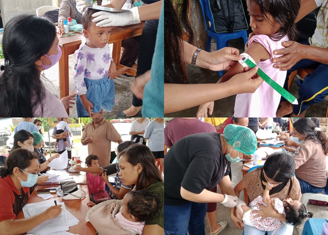 Operasi Timbang terdiri dari Pengukuran Tinggi/Panjang Anak/Balita, Pengukuran Lingkar Lengan, Pengukuran Berat Badan Serta Pemberian Imunisasi