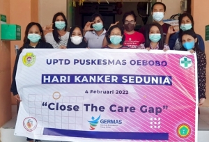 Tenaga Kesehatan di UPTD Puskesmas Oebobo Memperingati Hari Kanker Sedunia